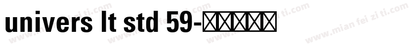 univers lt std 59字体转换